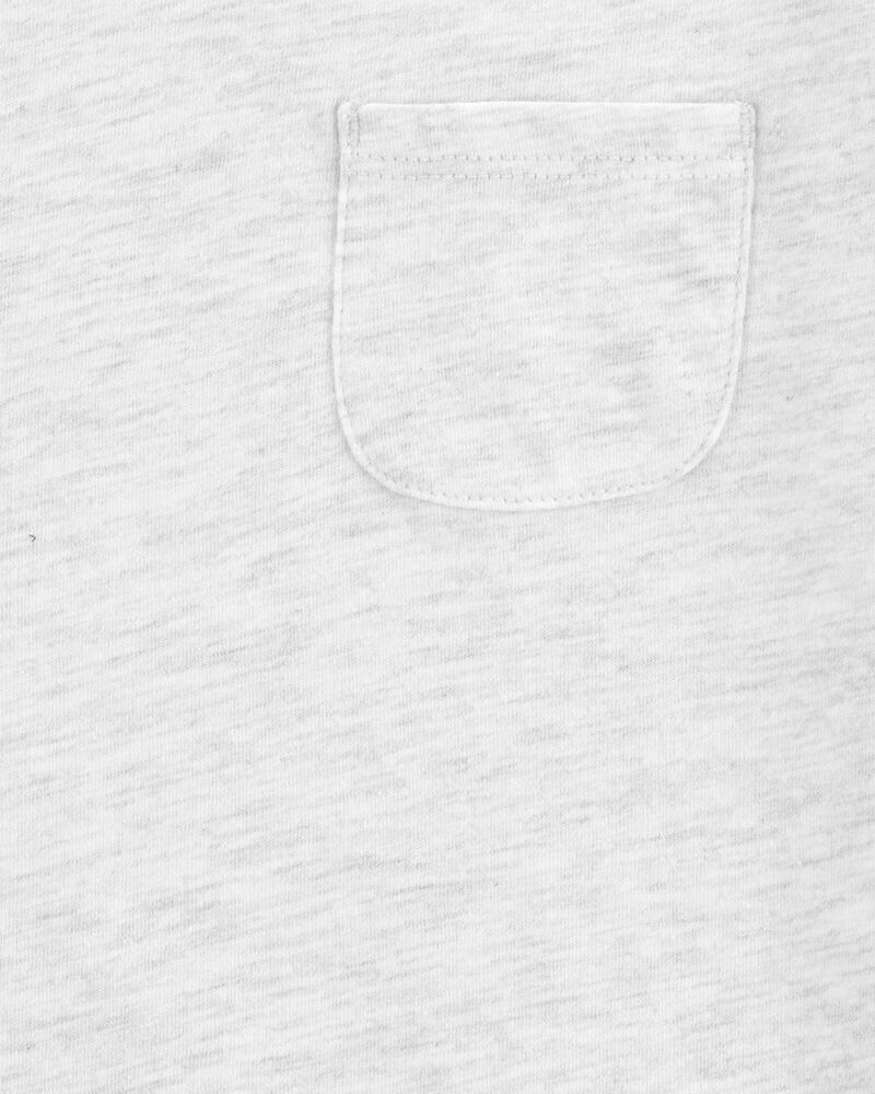 Kid Solid Short-Sleeve Fashion Top - Grey, image 2 of 3 slides