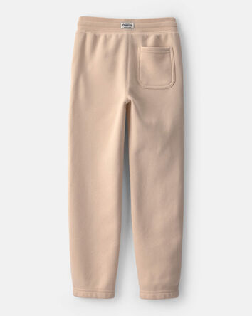 Boys Fleece Drawstring Knit Joggers - Tan, 
