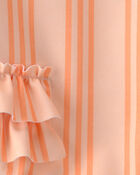 B&eacute;b&eacute; fille - Maillot de bain 1 pi&egrave;ce &agrave; manches longues, rayures - Orange, image 4 sur 4 diapositives
