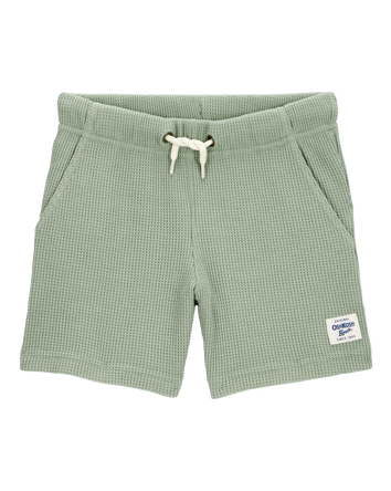 Bébé Short en tricot gaufré à cordon de serrage - Vert, 