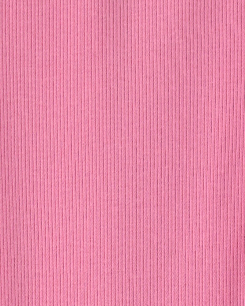 Girls Pull-On Stretch Rib Leggings - Pink, image 3 of 4 slides