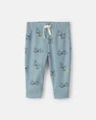 Baby Boy 2-Piece Dog Thermal Long-Sleeve Bodysuit & Pant Set - Blue, image 2 of 3 slides