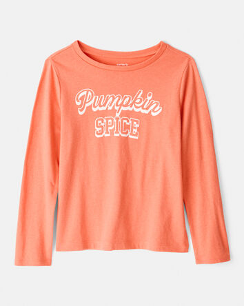 Filles - T-shirt à manches longues avec imprimé - Orange, 