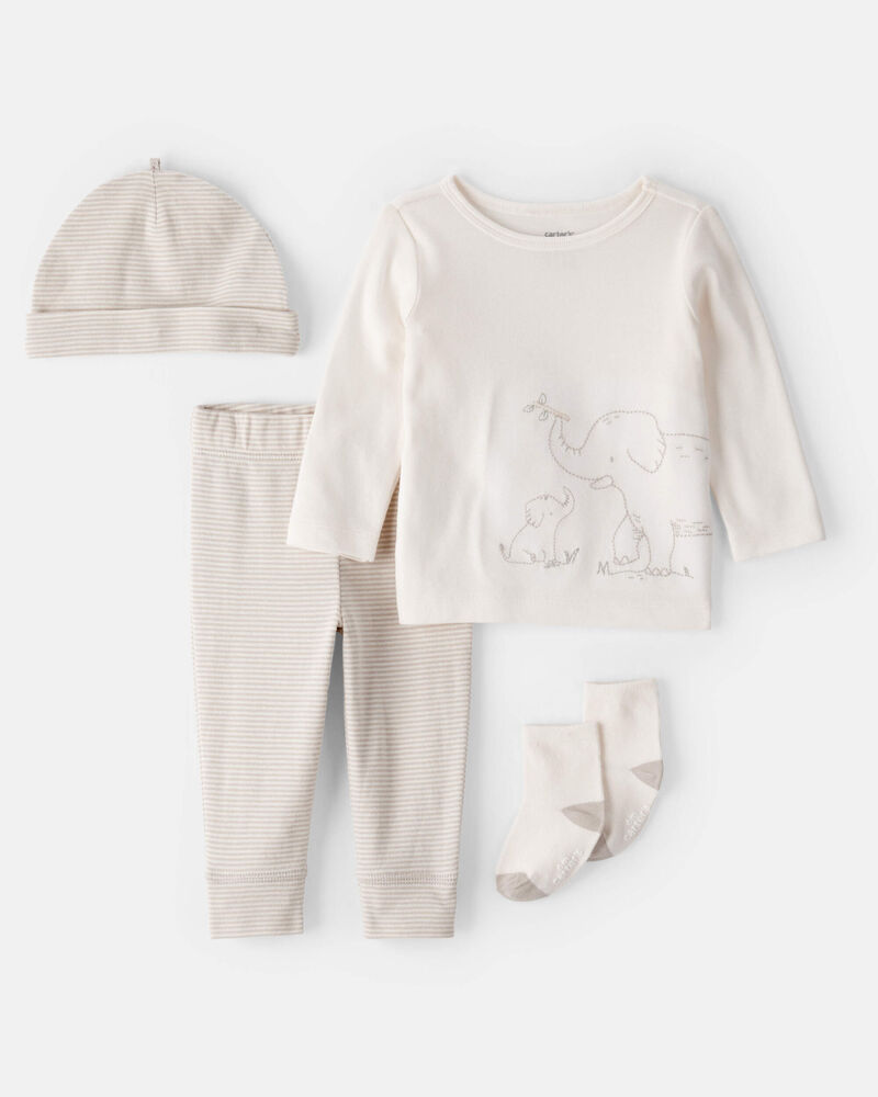 Baby 4-Piece Elephant Outfit Set, image 1 of 6 slides