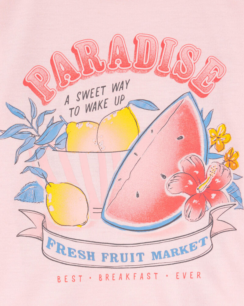 Filles - Pyjama 2 pièces décontracté à motifs de fruits, image 2 sur 3 diapositives