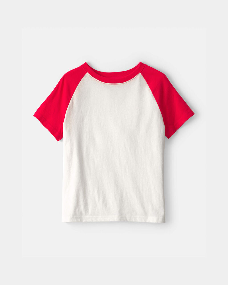 Kid Colorblock T-Shirt - Red/White, image 1 of 3 slides