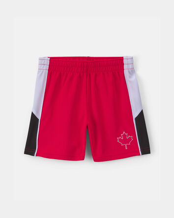 Tout-petit - Short de soccer en maille Umbro du Canada - Rouge/Blanc/Noir, 