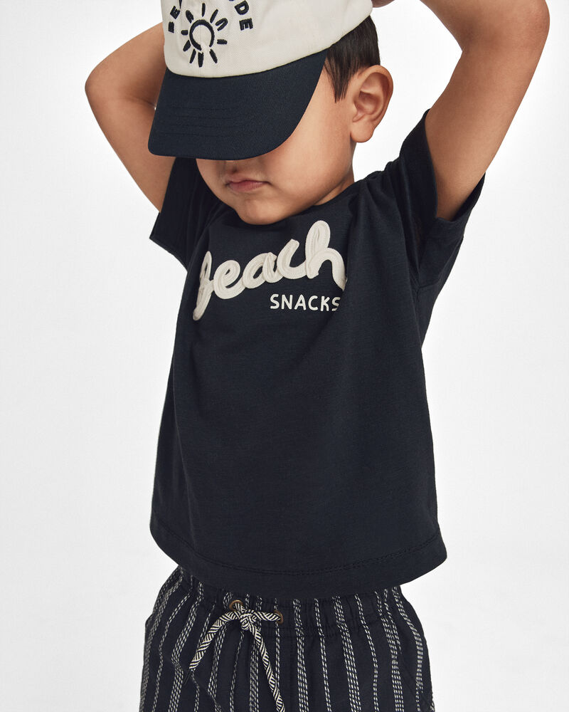 Toddler Boy 'Beach Snacks' Graphic Tee - Black, image 3 of 7 slides