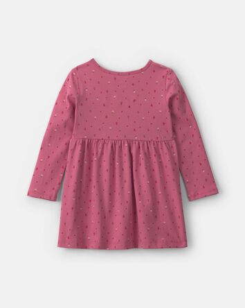 Toddler Girl Polka Dot Long-Sleeve Dress - Pink, 