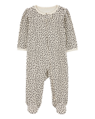 Baby Girl Floral 2-Way Zip Cotton Sleeper, image 1 of 5 slides
