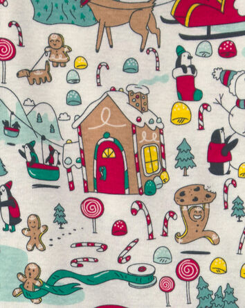 Toddler 2-Piece Christmas Scavenger Hunt 100% Cotton Snug Fit Pyjama Set, 
