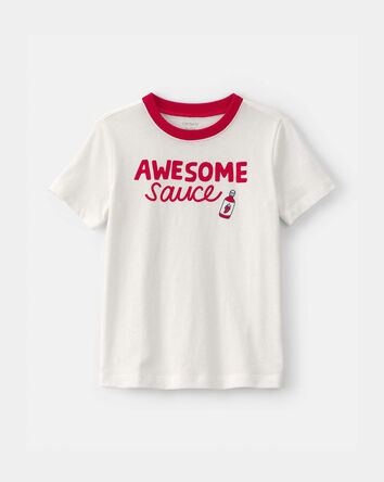 Toddler 'Awesome Sauce' Graphic Tee - Ivory, 