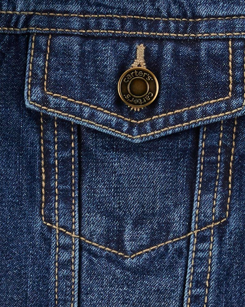 Kid Girls Basic Denim Jacket, image 2 of 4 slides