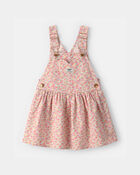 Toddler Girl Floral Heart Pocket Skirtall - Pink, image 1 of 4 slides