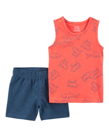 Toddler 2-Piece Shark Tank & Pull-On Short Set, 