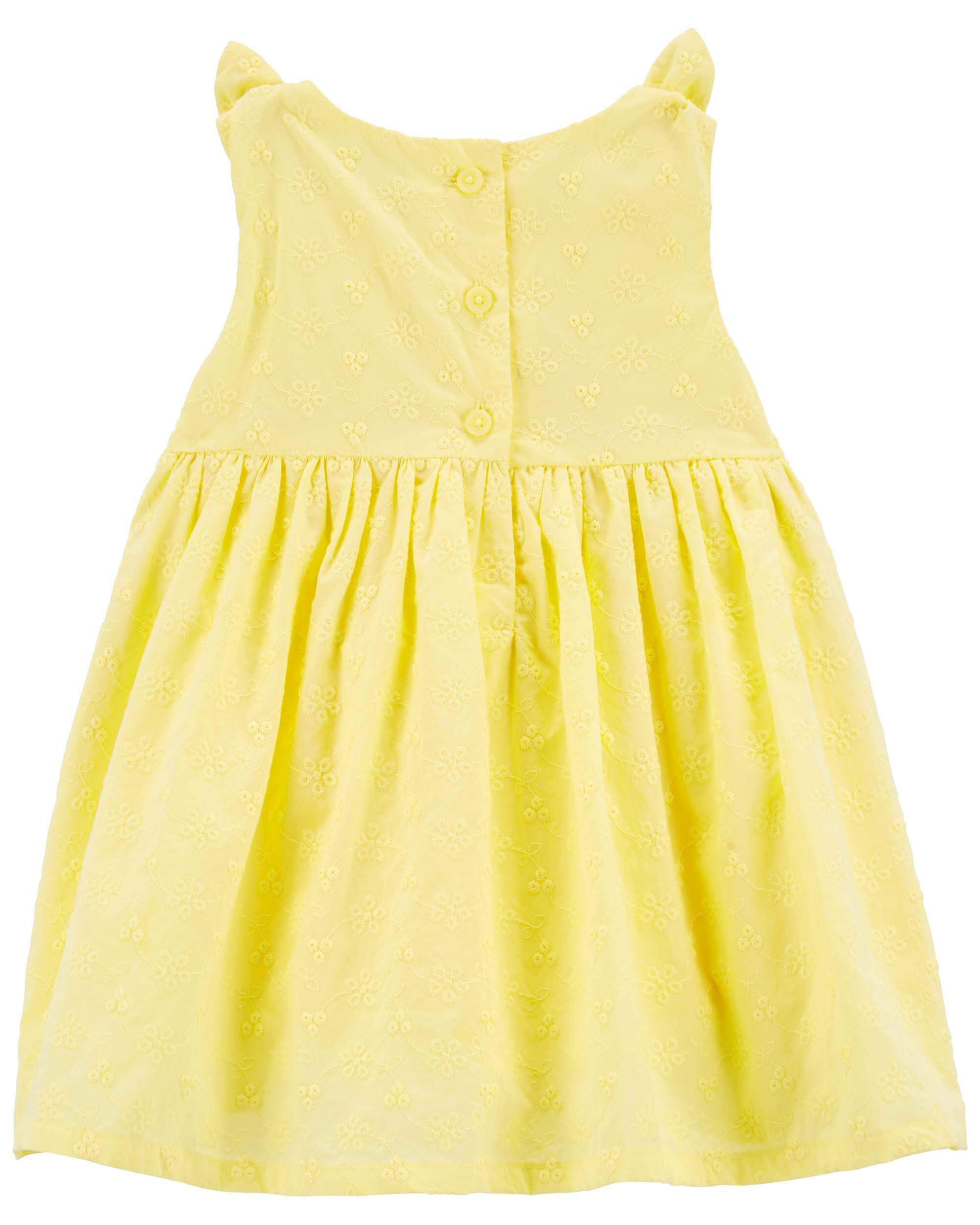Yellow Eyelet Babydoll Dress Carter s Oshkosh Canada