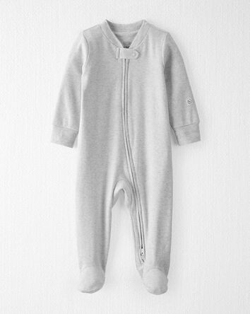 Organic Cotton Grey Sleeper Pyjamas, 