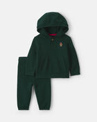 Baby Boy 2-Piece Gingerbread Long-Sleeve Top & Pant Set - Green, image 1 of 4 slides