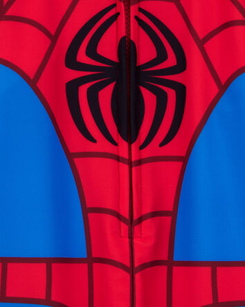 Enfant en bas âge Maillot de bain dermoprotecteur 1 pièce MarvelMC Spider-Man - Bleu/Rouge, 
