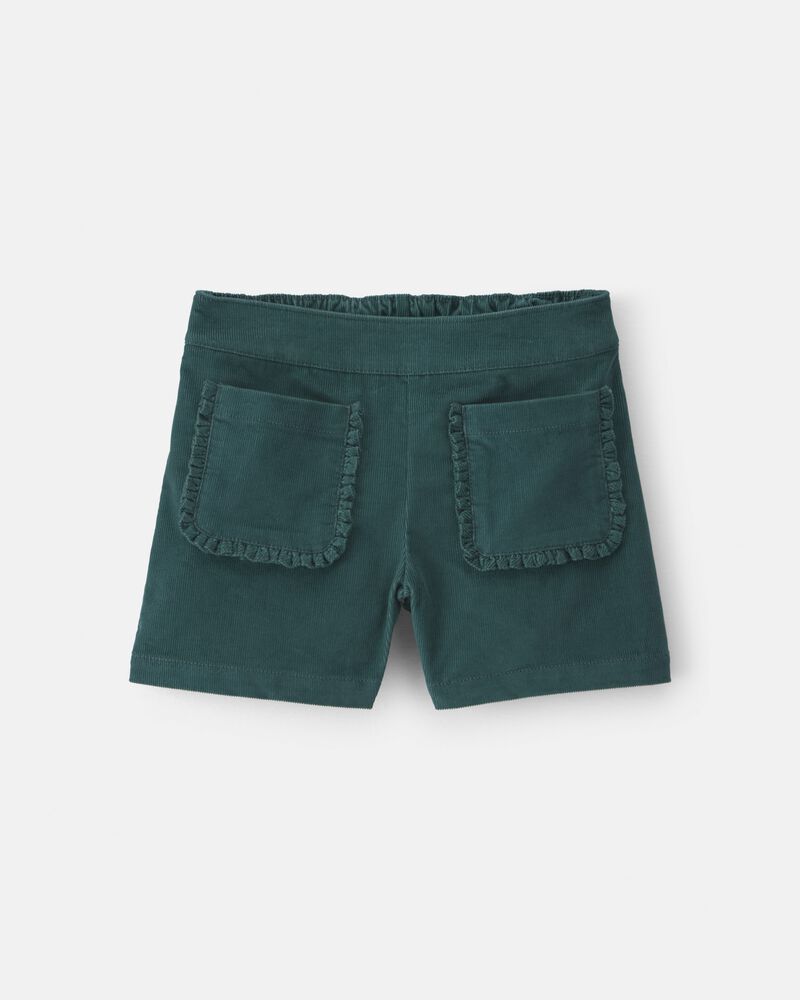 Filles - Short en velours c&ocirc;tel&eacute; - Vert, image 1 sur 5 diapositives