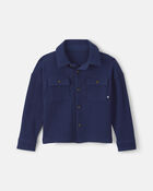 Chemise boutonn&eacute;e isotherme &agrave; manches longues pour tout-petit - Bleu marine, image 1 sur 2 diapositives