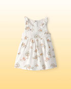 Baby Girl Disney&copy; Winnie the Pooh Sleeveless Dress with Bows - White, image 1 of 6 slides