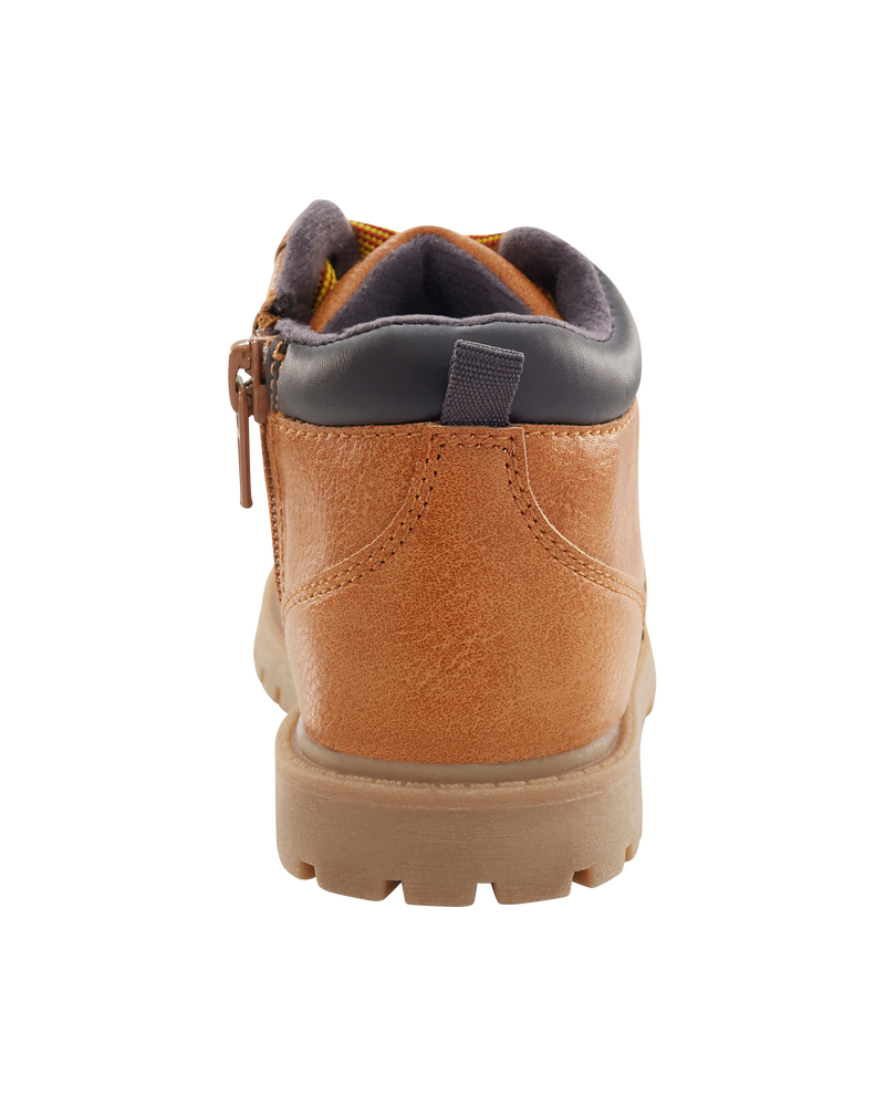 Toddler High Top Faux Leather Boots, image 2 of 6 slides