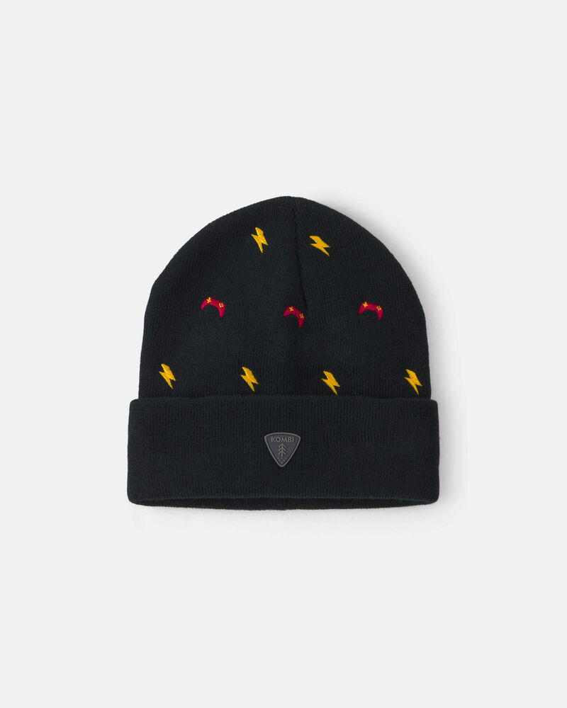 Boys Kombi Preppy Beanie Hat - Black, image 1 of 2 slides
