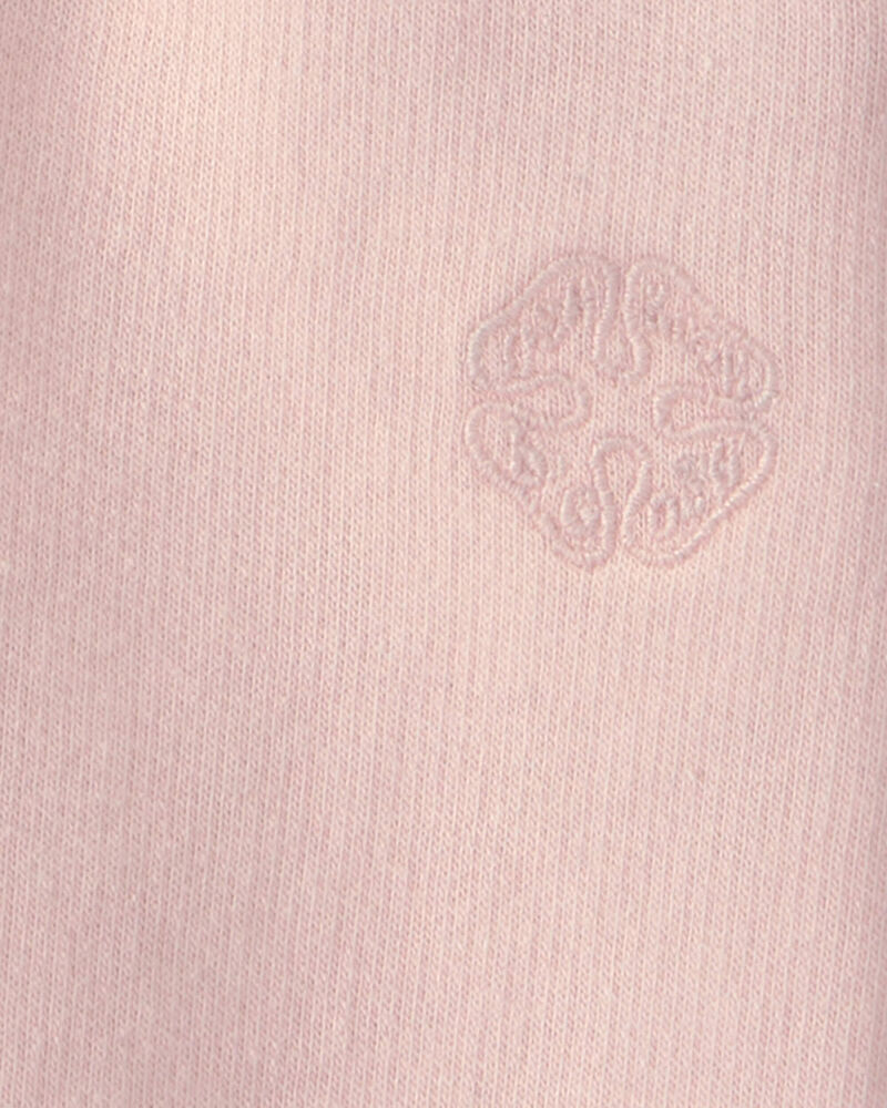 Baby Girl French Terry Drawstring Pants - Pink, image 3 of 4 slides