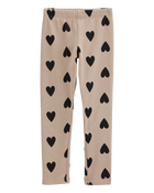 Enfant Legging en molleton douillet à motifs de cœurs, image 1 sur 5 diapositives
