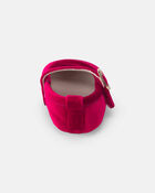 Baby Girl Mary Jane Velvety Flats - Red, image 3 of 6 slides