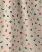 Girls Floral Collared Corduroy Dress - Cream, image 3 of 4 slides