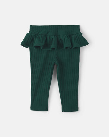 Baby Girl 2-Piece 'Merry' Long-Sleeve Bodysuit & Pant Set - Cream/Green, 