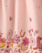 B&eacute;b&eacute; fille - Robe manches longues en serg&eacute; en motif floral &ndash; Rose, image 4 sur 4 diapositives