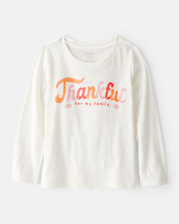 Tout-petit fille - T-shirt à imprimé à manches longues - Blanc, 