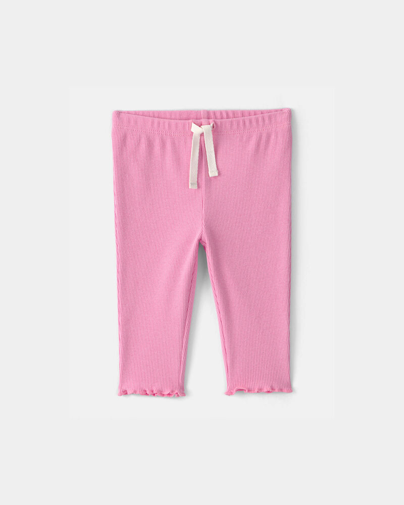 Baby Girl Rib Pants - Pink, image 1 of 4 slides