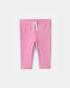 Baby Girl Rib Pants - Pink, image 1 of 4 slides