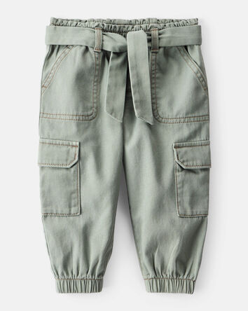 Bébé fille - Pantalon de jogging gargo en coton – Vert, 