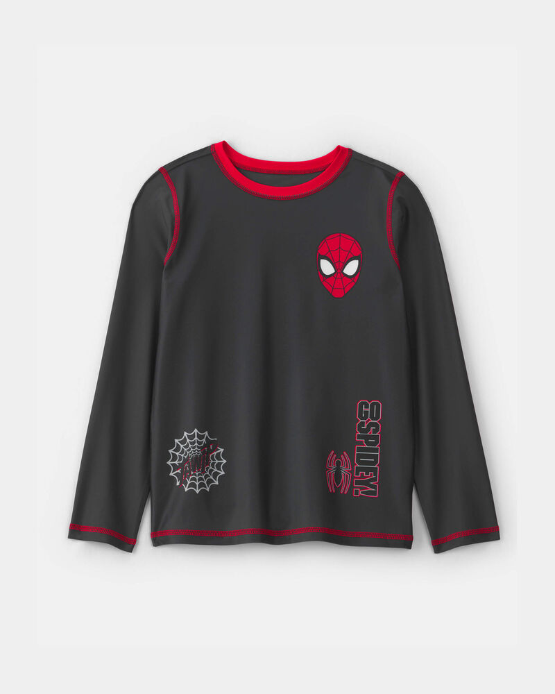 Boys &copy;Marvel Spider-Man Rashguard - Black, image 1 of 3 slides