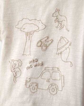 Baby Boy 3-Piece Into The Wild Short-Sleeve Top & Short Set - Cream/Brown, 