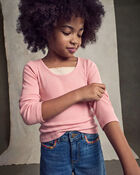 Filles - T-shirt &agrave; manches longues - Rose, image 3 sur 3 diapositives