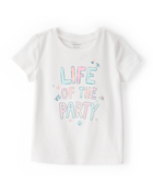 Toddler Life Of The Party Short-Sleeve Graphic Tee - White, image 1 of 3 slides