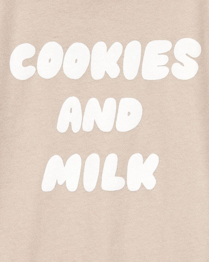 Toddler Boy Cookies & Milk Short-Sleeve Graphic Tee - Khaki, image 2 of 3 slides