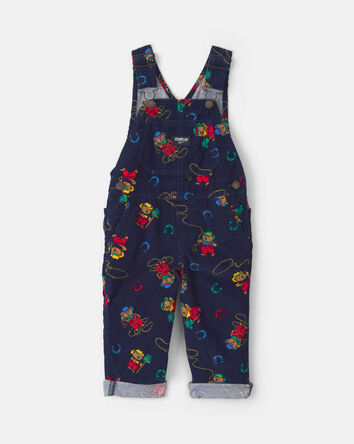 Toddler Bear Corduroy Overalls - Navy Blue, 