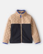 Boys Colour Block Zip-Up Jacket - Black, image 1 of 3 slides