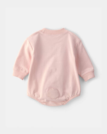 B&eacute;b&eacute; fille - Ensemble barboteuse bouffante et bonnet, lapin - Rose, 