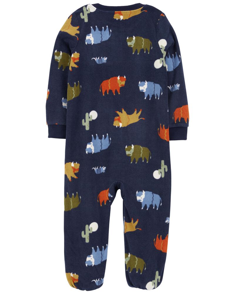 2-Pack Zip-Up Fleece Pyjamas , image 3 of 9 slides