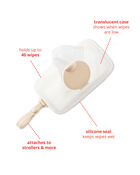 Grab & Go Snug Seal Wipes Case - White/Beige, image 3 of 6 slides