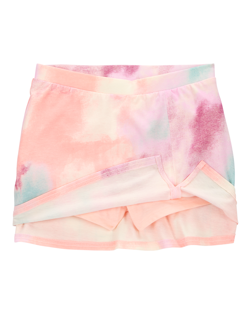 Kid Tie-Dye Pull-On Golf Skort - Pink/Blue, image 2 of 4 slides