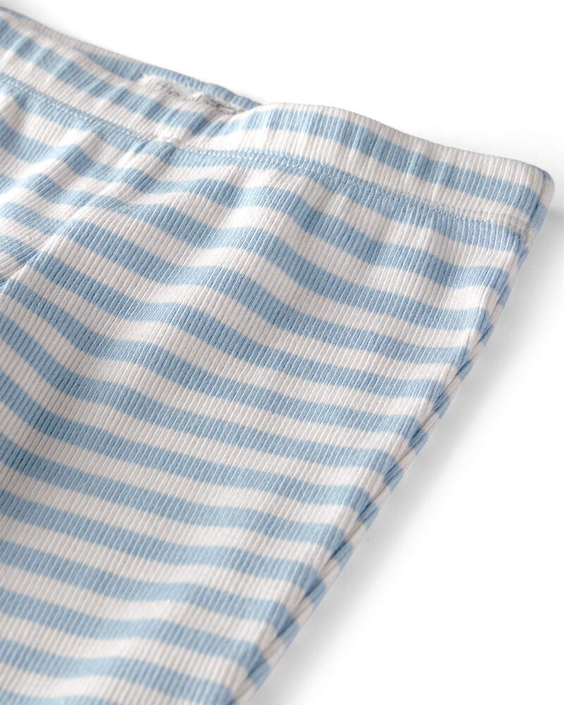 Baby Organic Cotton Striped Footed Pants, image 3 of 5 slides